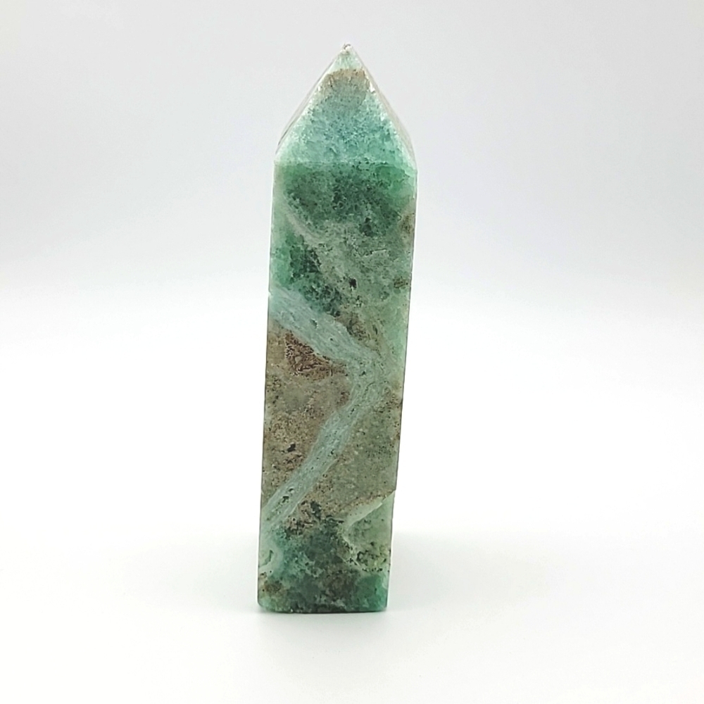 Amzonite Natural Gemstone Polished Tower Amazon Stone Jade Colorado Jade 4"